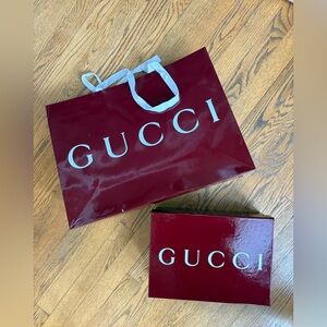 Gucci Burgundy Bag and Box Set